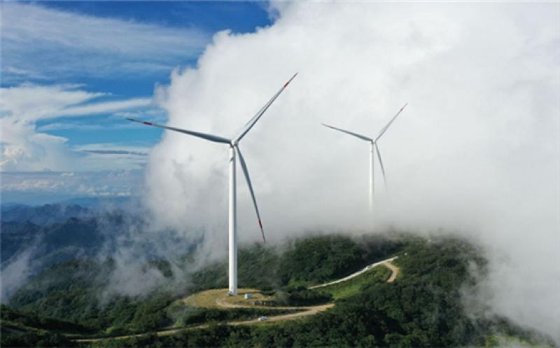 Wind turbines in central China's Hubei Province, August 16, 2020. /CFP