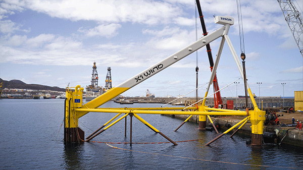 X1 Wind prepares PivotBuoy floating wind platform for Canaries deployment.