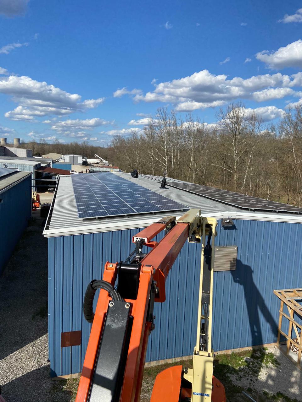 Solar Panels are being placed on the facility of Nitro Construction Services in West Virginia. REVOLT ENERGY