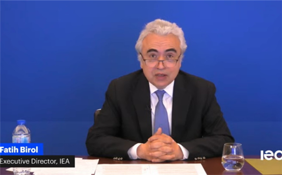 IEA Executive Director Fatih Birol launching the report today