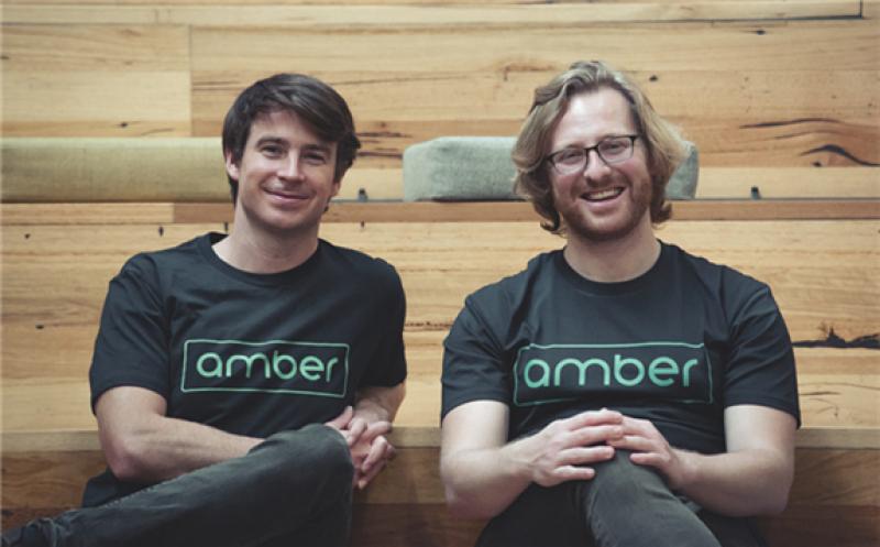 Dan Adams (left) and Chris Thompson founded Amber in 2017. CBA has come to the capital-raising party with $20 million for the energy retailer's second investment round.  Image: Amber Electric