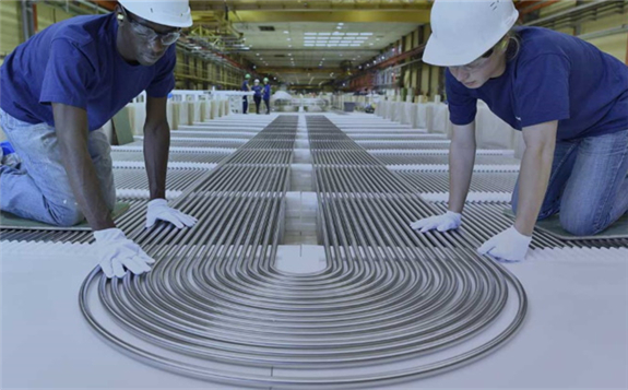 The fabrication of steam generator tubes at Valinox's Montbard facility (Image: Framatome)