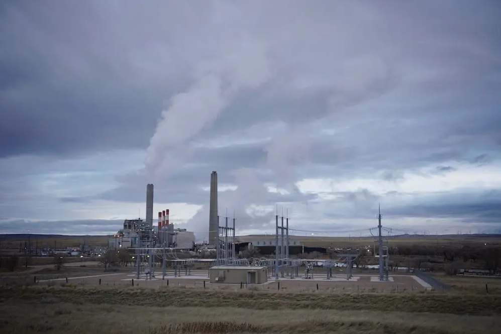 PacifiCorp’s Dave Johnston coal-fired power plant just outside Glenrock is one of the locations identified for the site of the Natrium advanced nuclear plant, which was announced June 2, 2021. (Dustin Bleizeffer/WyoFile)
