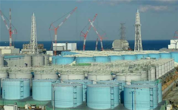 Tanks of treated water at the Fukushima Daiichi site (Image: Tepco)