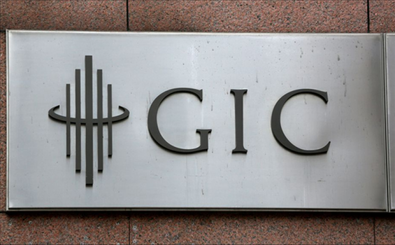 The logo for Singapore sovereign wealth fund GIC Pte Ltd, is seen on a building in Singapore July 6, 2017. REUTERS/Darren Whiteside/File Photo