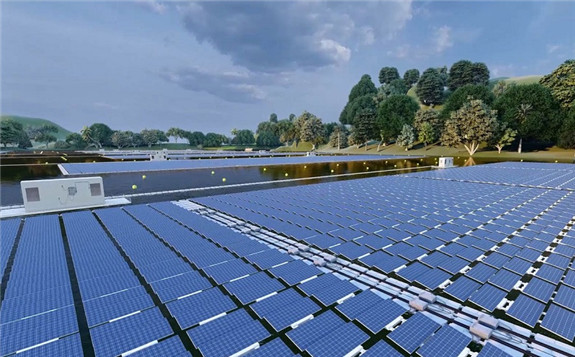 The Cirata plant will be the first floating solar power plant in Indonesia. Credit: Masdar.