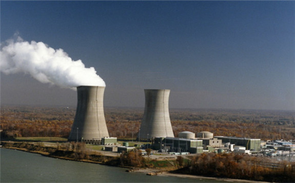 The two-unit Perry plant, pictured when it marked 30 years of operations in 2017 (Image: FirstEnergy)