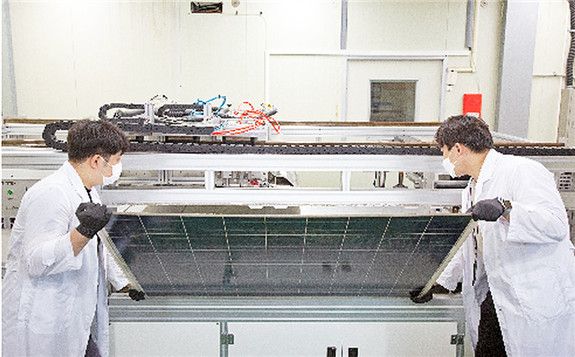 The technique has been so far tested on a series of 72-cell modules.  Image: Korea Institute of Energy Research (KIER)