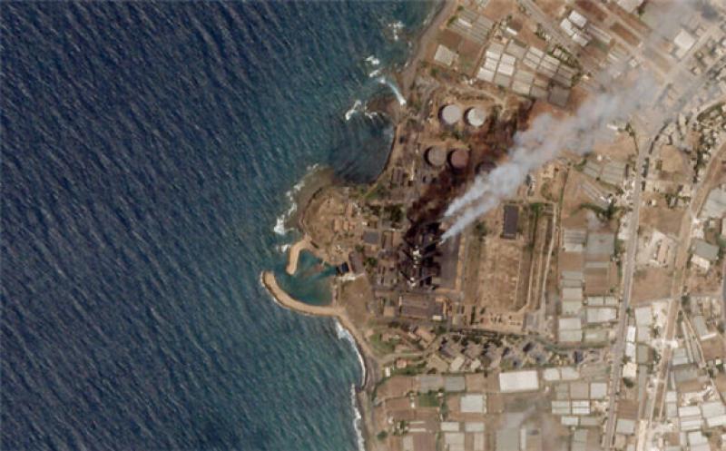 In this satellite photo from Planet Labs Inc., the Baniyas Thermal Station, a major oil refinery, is seen in Baniyas, Syria, June 20, 2021. (Planet Labs Inc. via AP)