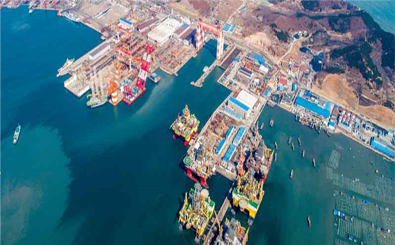 Yantai CIMC Raffles’ Shipyard. Image credit: Eco wave power