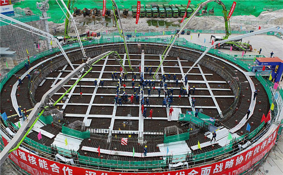 The unit 7 of Tianwan Nuclear Power Plant is under construction in Lianyungang, Jiangsu Province, May 19, 2021. /CFP