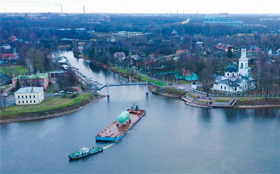 Akkuyu 2's reactor pressure vessel in transit (Image: OMZ Group)