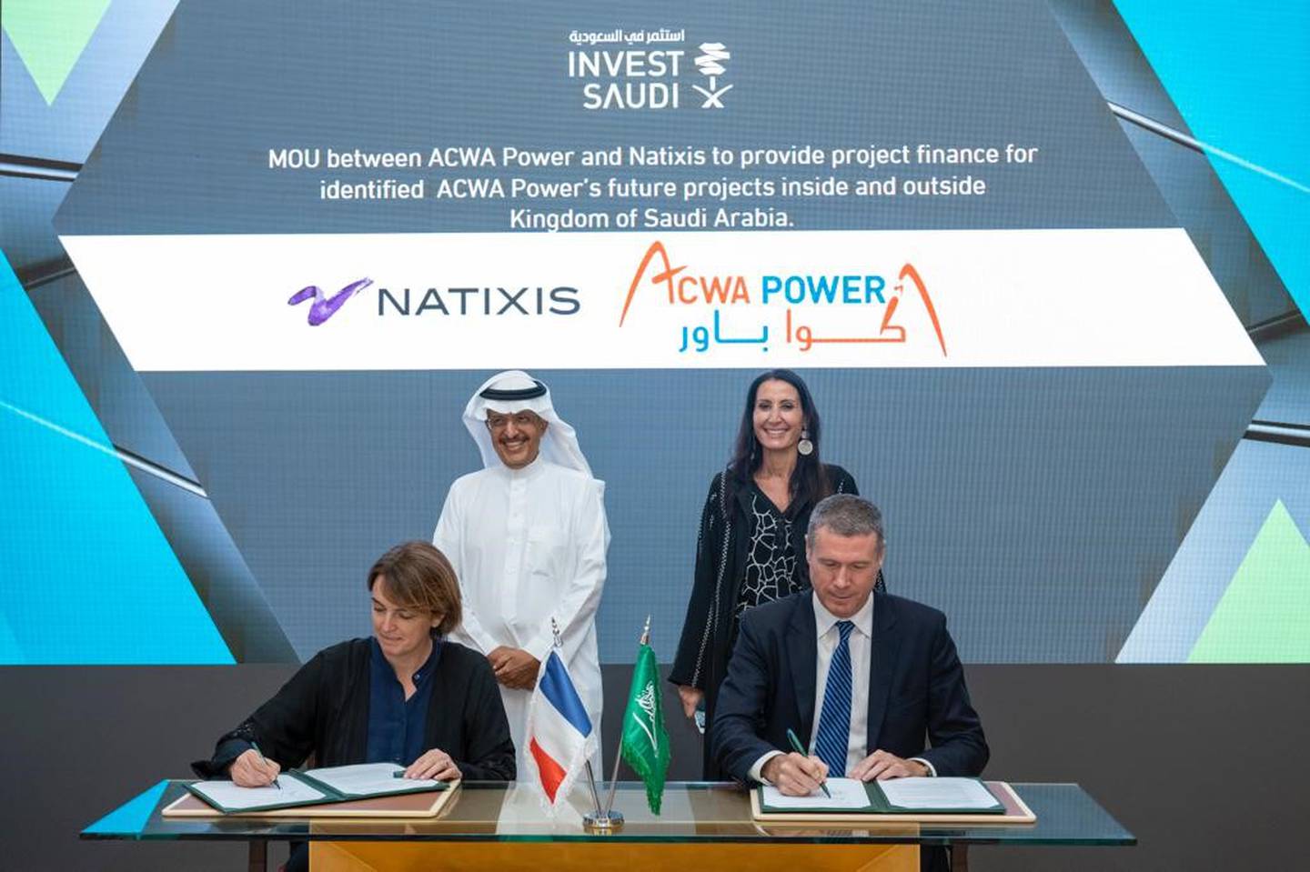 Acwa Power signs a co-operation agreement with Natixis Corporate & Investment Banking to finance new projects. Photo: Acwa Power