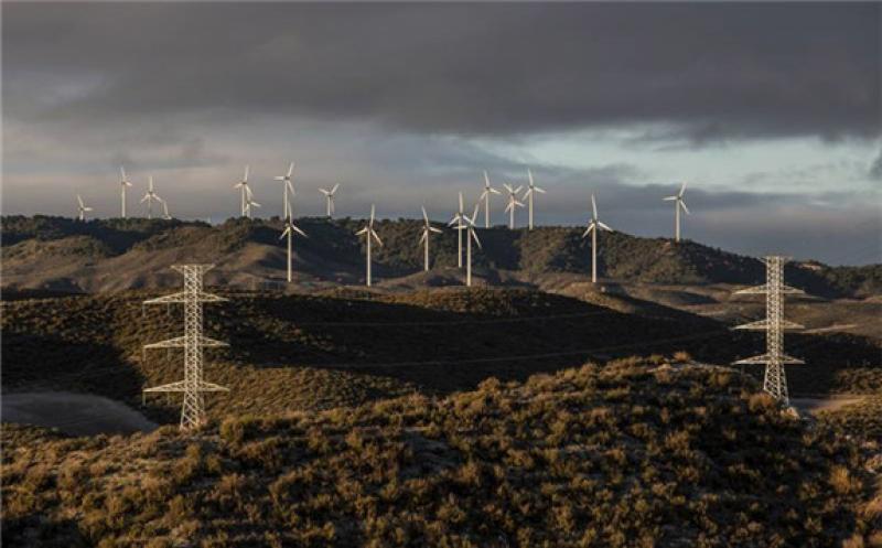 Wind turbines in Spain. Europe has the highest volume of capacity at 190 gigawatts. Bloomberg