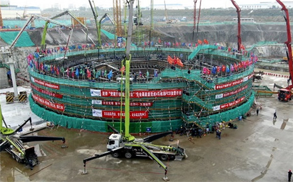 Pouring of the first concrete began on 28 December (Image: China Huaneng)