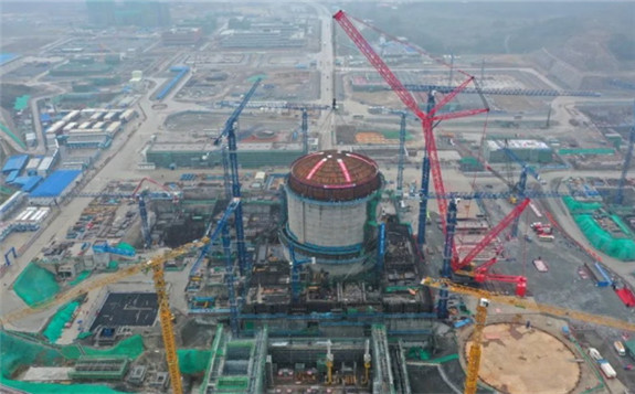 Installation of the inner dome at Taipingling 1 (Image: CGN)